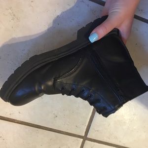 Black ankle high boots